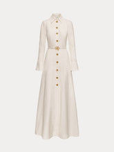 Oscar de la Renta Oscar Chain-Link Cotton Poplin Caftan