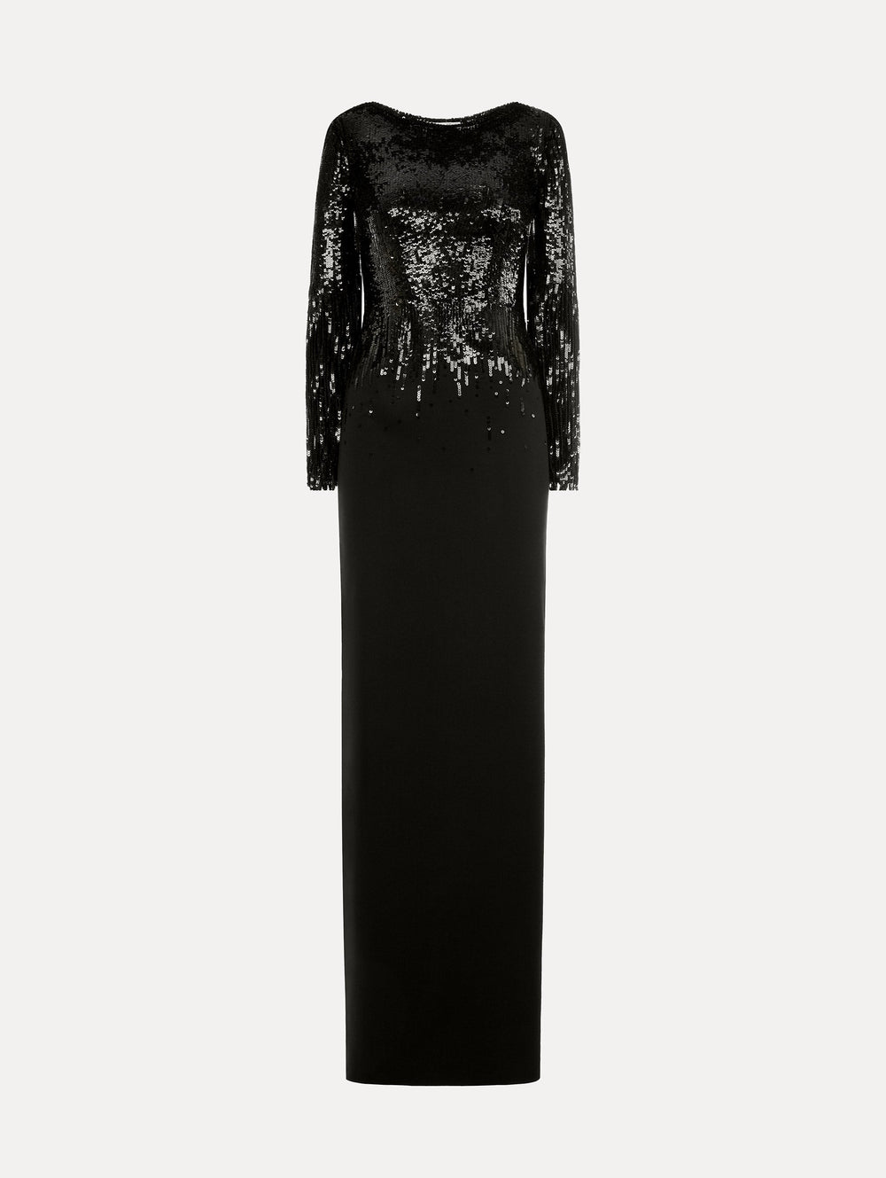 Oscar de la Renta Sequin Fringe Gown