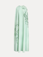 Oscar de la Renta Porcelain Flower Cutout Caftan