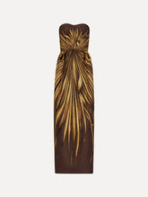 Oscar de la Renta Palm Leaves Faille Gown