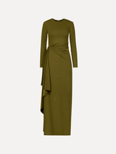 Oscar de la Renta Drape-Detail Jersey Gown