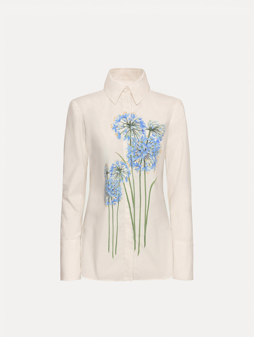 Oscar de la Renta Allium Cotton Poplin Blouse