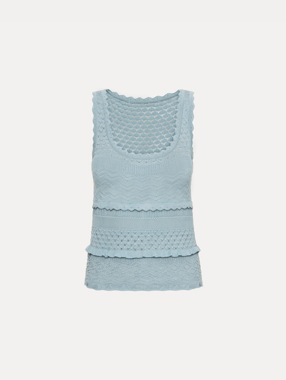 Oscar de la Renta Scallop Trim Tank