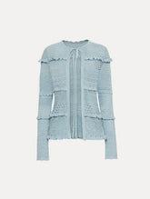 Oscar de la Renta Scallop Trim Cardigan