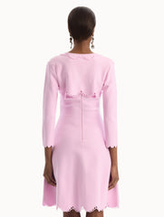 Oscar de la Renta Scallop Trim Knit Bolero