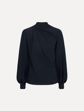 Oscar de la Renta Draped Georgette Blouse