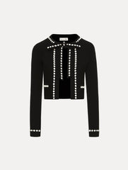 Oscar de la Renta Bubble Trim Cardigan