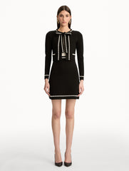 Oscar de la Renta Bubble Trim Cardigan