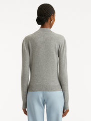 Oscar de la Renta O Flower Cashmere Pullover with Scarf