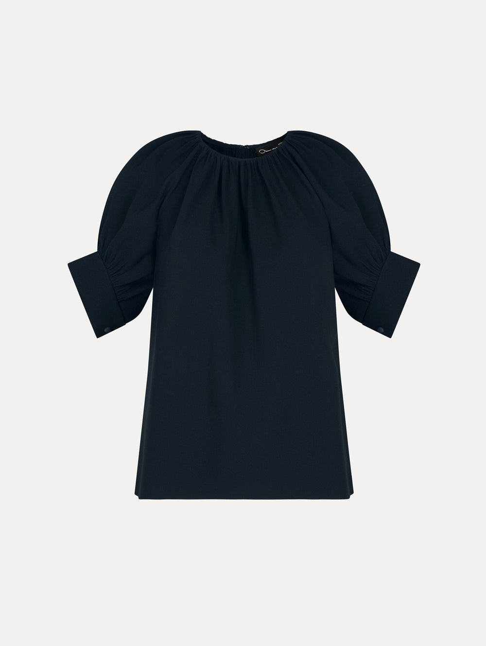 Oscar de la Renta Gathered Silk Georgette Blouse
