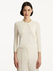 Oscar de la Renta Wool-Blend Bolero