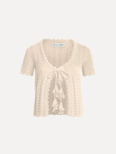 Oscar de la Renta Pointelle Weave Cardigan