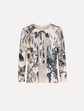 Oscar de la Renta Chiné Palm Leaves Cardigan
