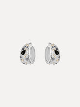 Oscar de la Renta Mixed Crystal Hoop Earrings