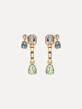 Oscar de la Renta Mixed-Stone Linear Drop Earrings