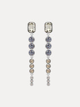 Oscar de la Renta Cascading Mixed-Stone Drop Clip-On Earrings
