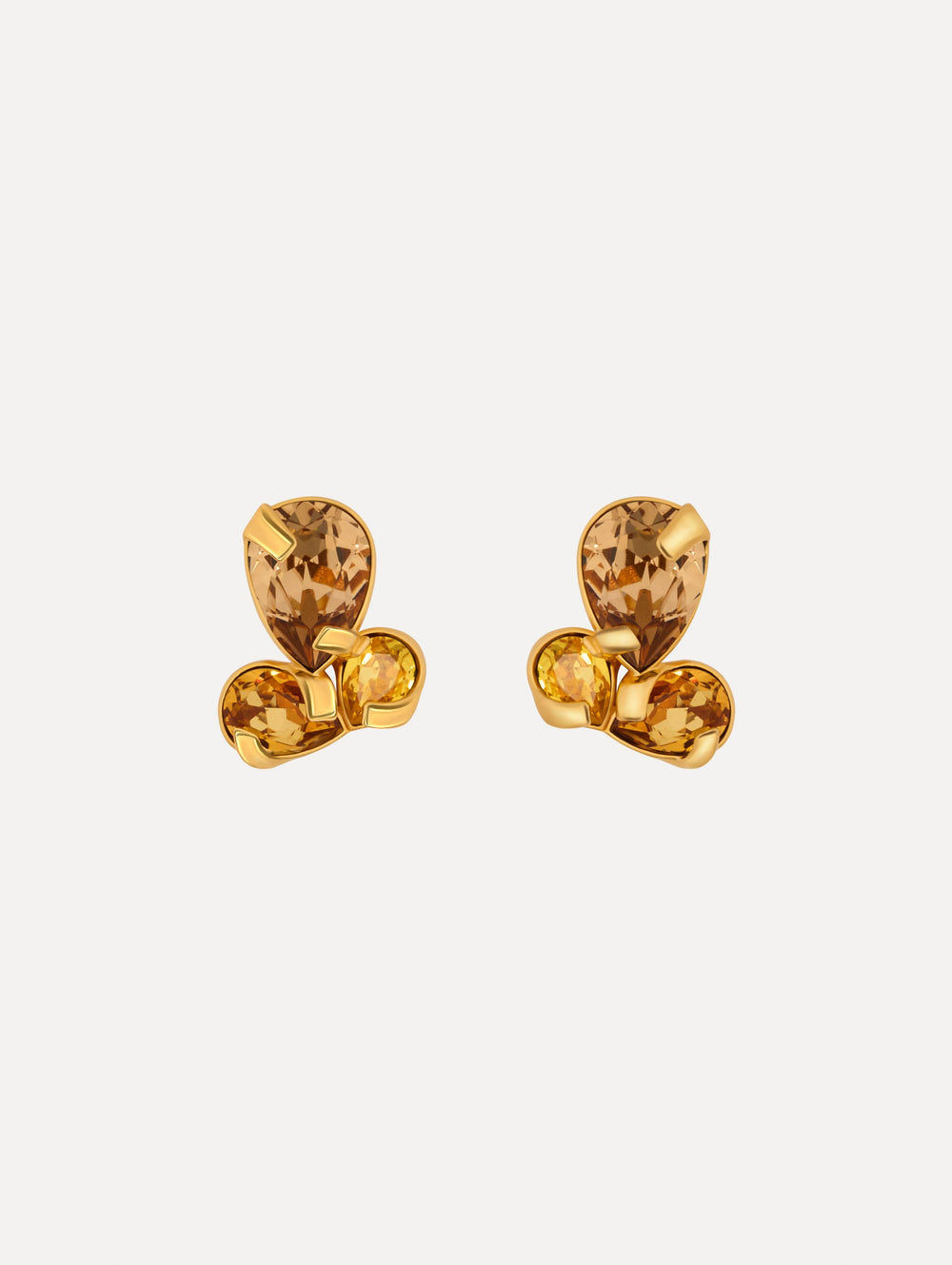 Oscar de la Renta Pear-Cut Cluster Earrings