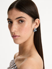 Oscar de la Renta Pear-Cut Cluster Earrings