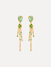 Oscar de la Renta Pear-Cut Chandelier Earrings