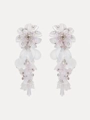 Oscar de la Renta Bouquet Drop Clip-On Earrings