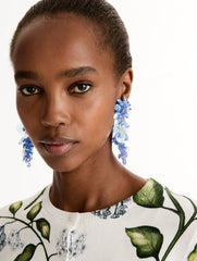 Oscar de la Renta Bouquet Drop Clip-On Earrings