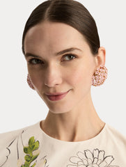 Oscar de la Renta Large Allium Pompom Clip-On Earrings