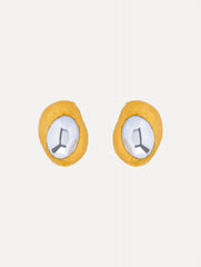 Oscar de la Renta Hammered Oval Clip-On Earrings