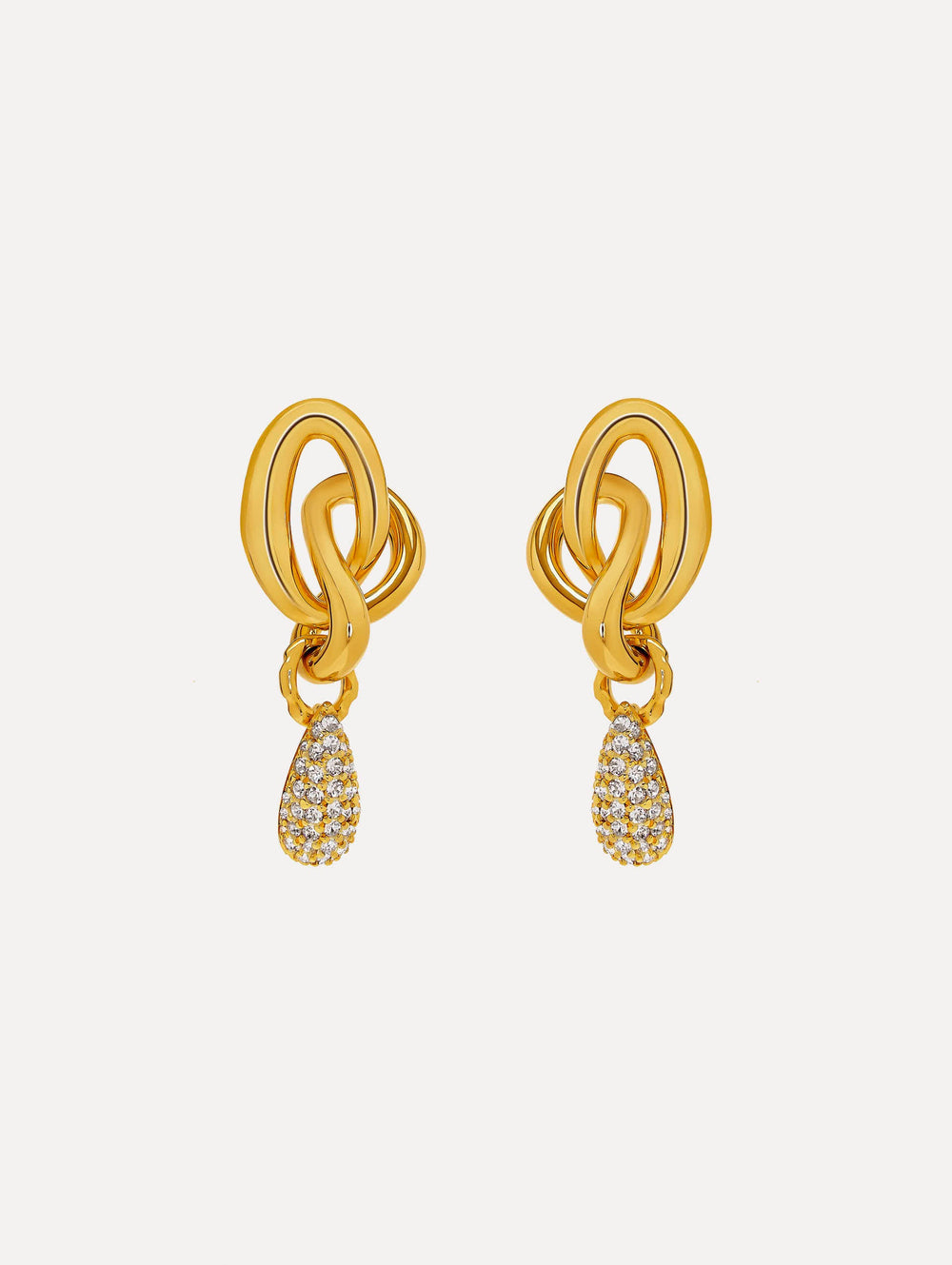 Oscar de la Renta Pavé O Knot Earrings