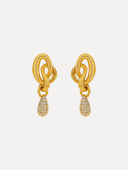 Oscar de la Renta Pavé O Knot Earrings