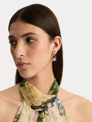 Oscar de la Renta Crystal Drop Earrings