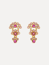 Oscar de la Renta Faceted Crystal Arch Drop Earrings