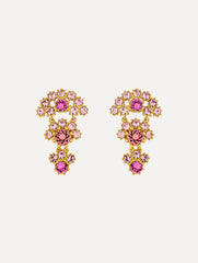 Oscar de la Renta Faceted Crystal Arch Drop Earrings