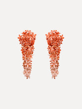 Oscar de la Renta Cascading Flower Clip-On Earrings