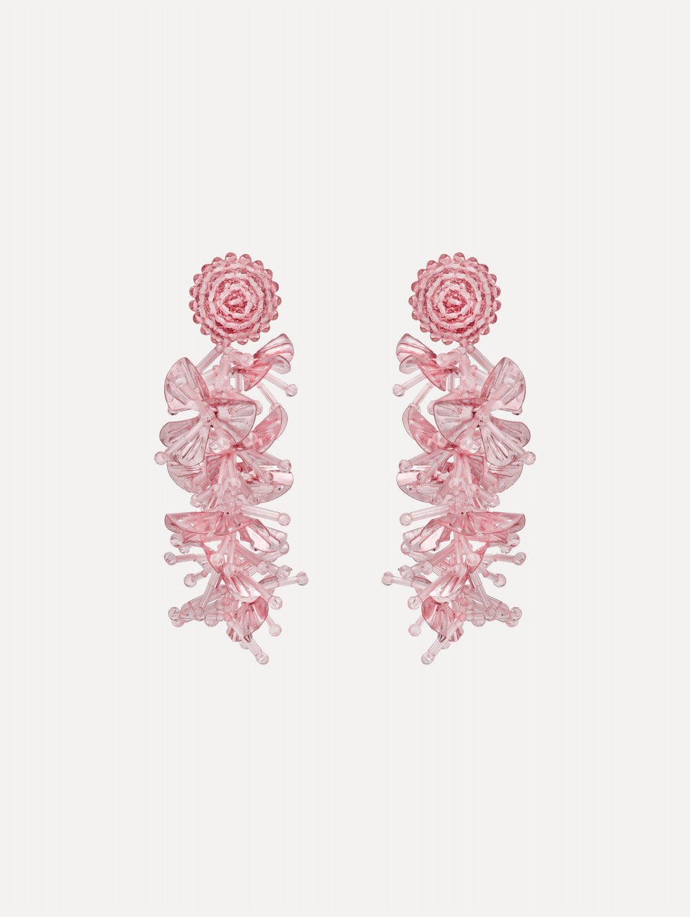 Oscar de la Renta Sequin Tassel Clip-On Earrings