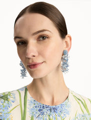 Oscar de la Renta Sequin Tassel Clip-On Earrings