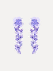 Oscar de la Renta Sequin Flower Clip-On Earrings
