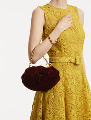 Oscar de la Renta Mini Velvet Bow Clutch