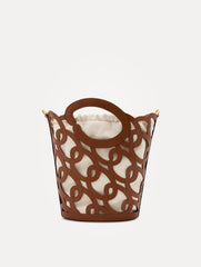 Oscar de la Renta Oscar Chain-Link Leather Tote