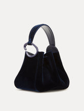 Oscar de la Renta Velvet O Handle Bag