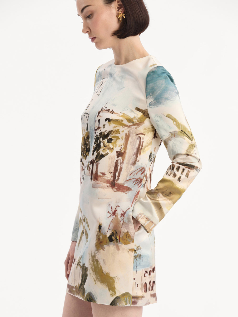 Oscar de la Renta Dominican Landscape Shift Dress