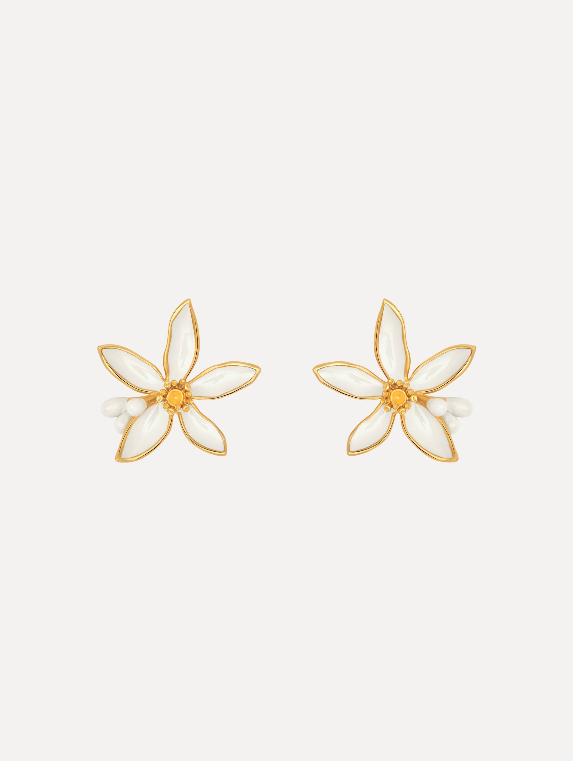Oscar de la Renta Orange Blossom Earrings