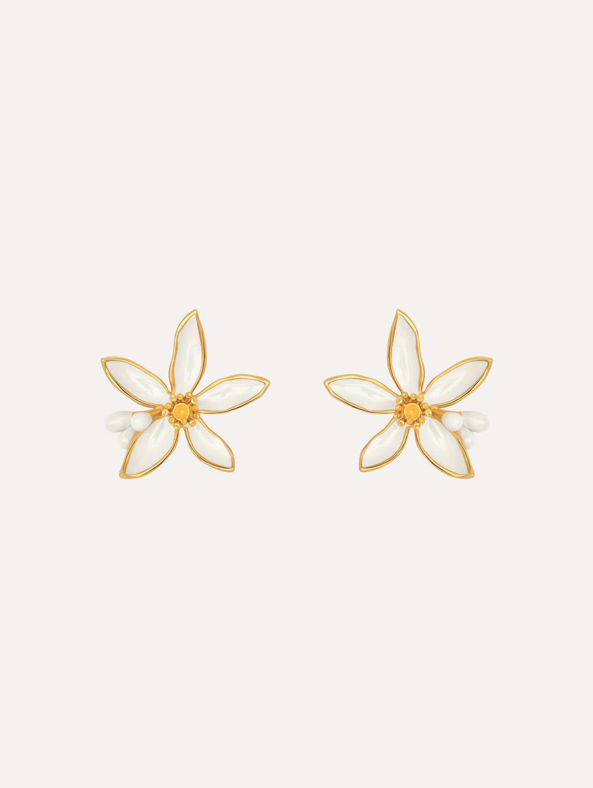 Oscar de la Renta Orange Blossom Earrings