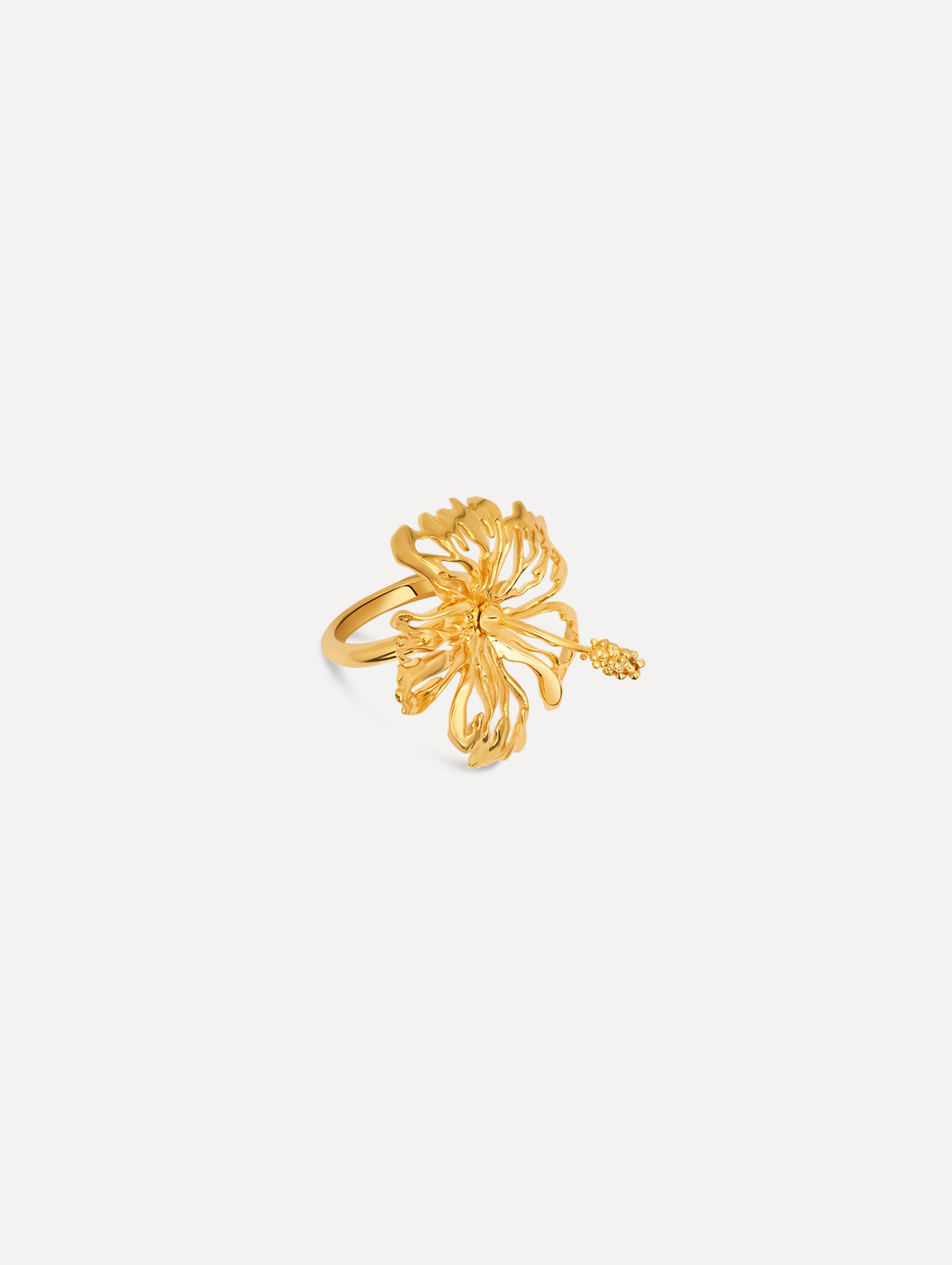 Oscar de la Renta Openwork Hibiscus Ring