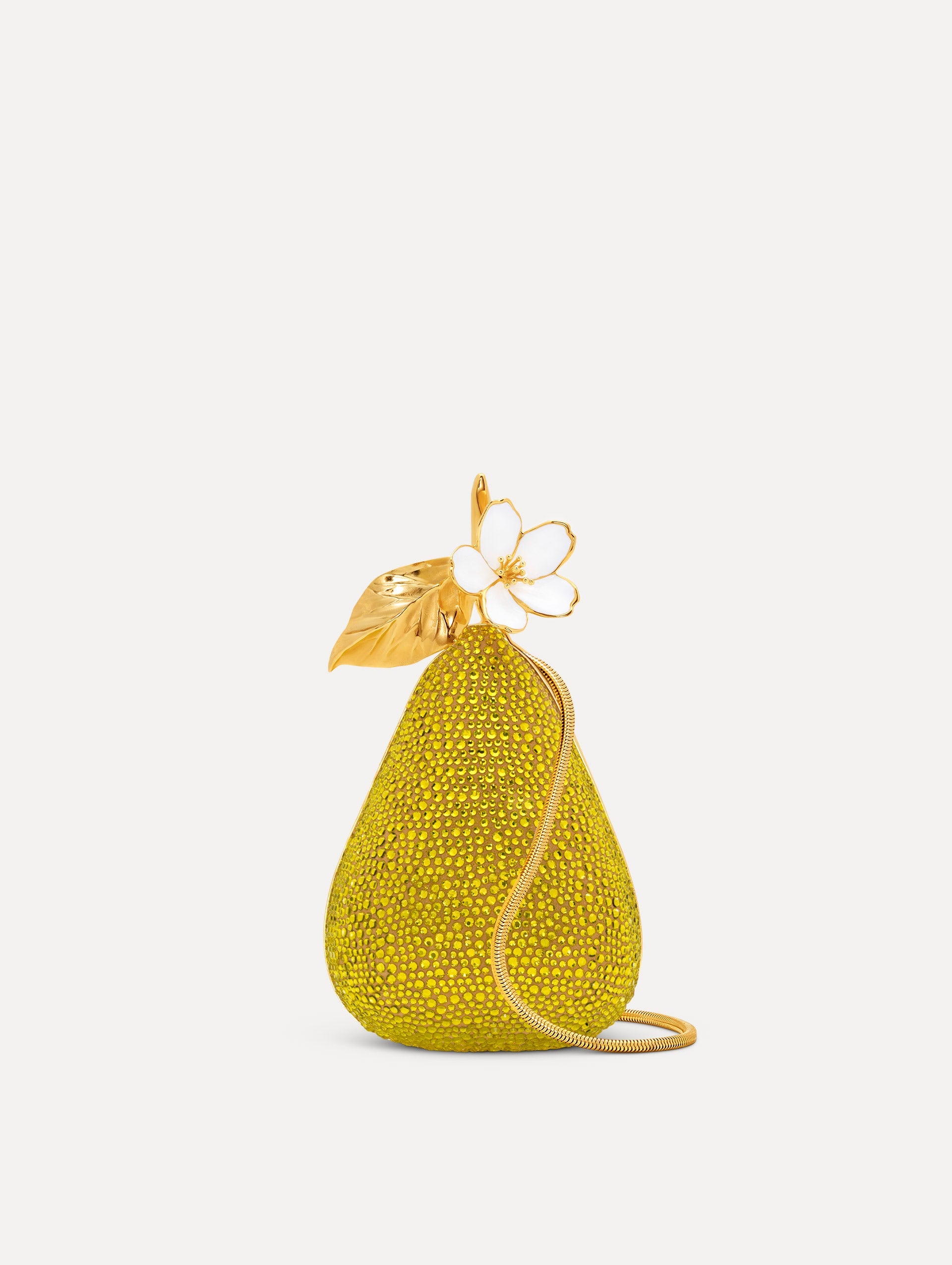 Oscar de la Renta Crystal Pavé Pear Minaudière