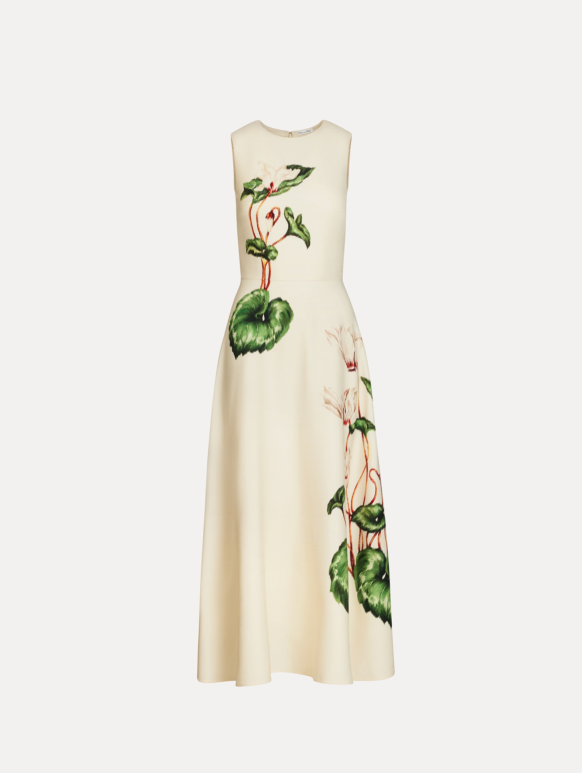 Oscar de la Renta Chiné Cyclamen Wool Dress