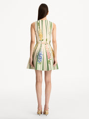 Oscar de la Renta Foxglove Trompe L’oeil Dress