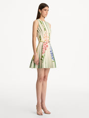 Oscar de la Renta Foxglove Trompe L’oeil Dress