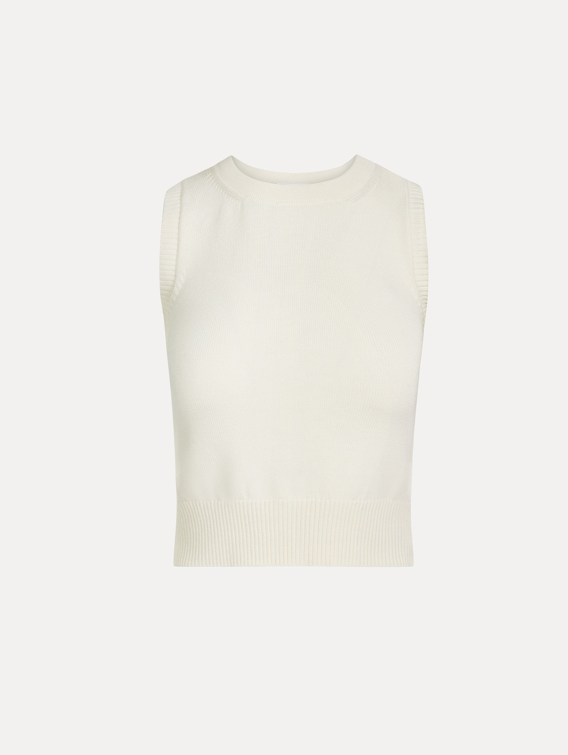Oscar de la Renta Porcelain Flower Guipure Insert Tank
