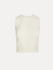 Oscar de la Renta Porcelain Flower Guipure Insert Tank