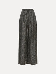 Oscar de la Renta Chevron Silk Twill Drawstring Pant